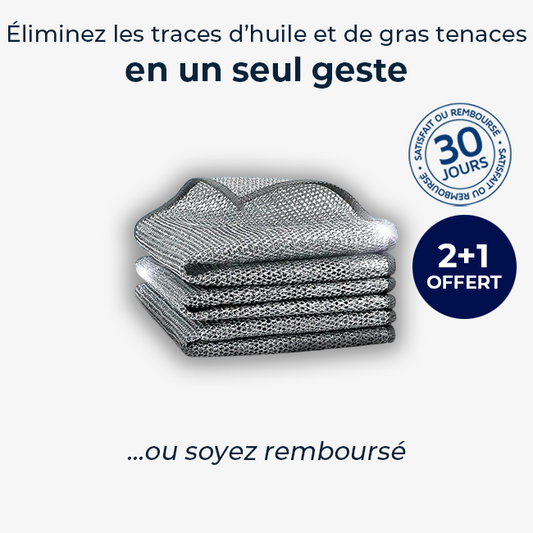 KitchenClean - Chiffons magiques en laine d'acier